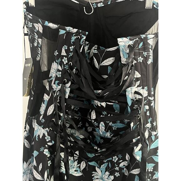 Corset Story Mesh Panel Maxi Dress •26• Floral Waist Trainer Reducer $621 NWT - Picture 13 of 16